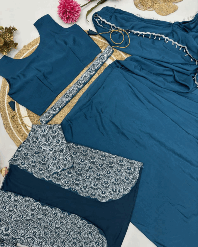 Ready To Wear Saree | Blue