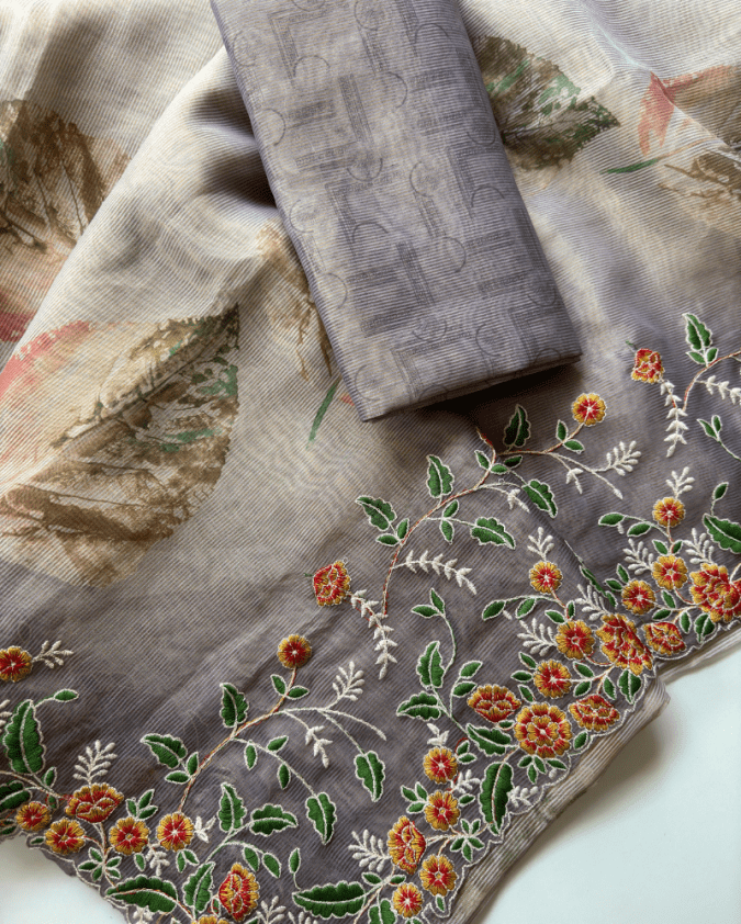 Tissue Organza Saree - Image 3